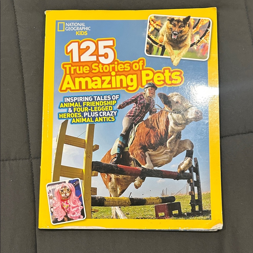 National Geographic 125 True Stories of Amazing Pets Book - Yellow
